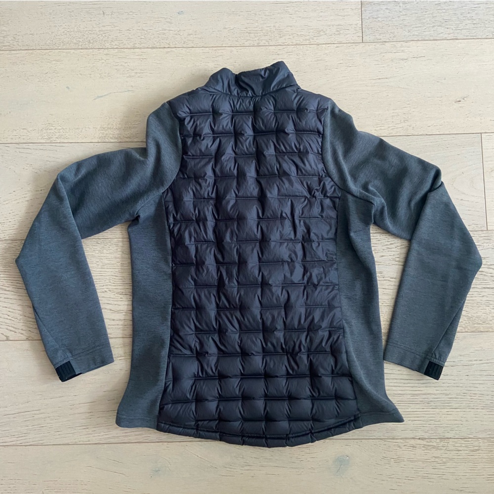 Adidas Lightweight Down Puffer Jacket Women’s Medium Grey Insulated EUC - Picture 4 of 10